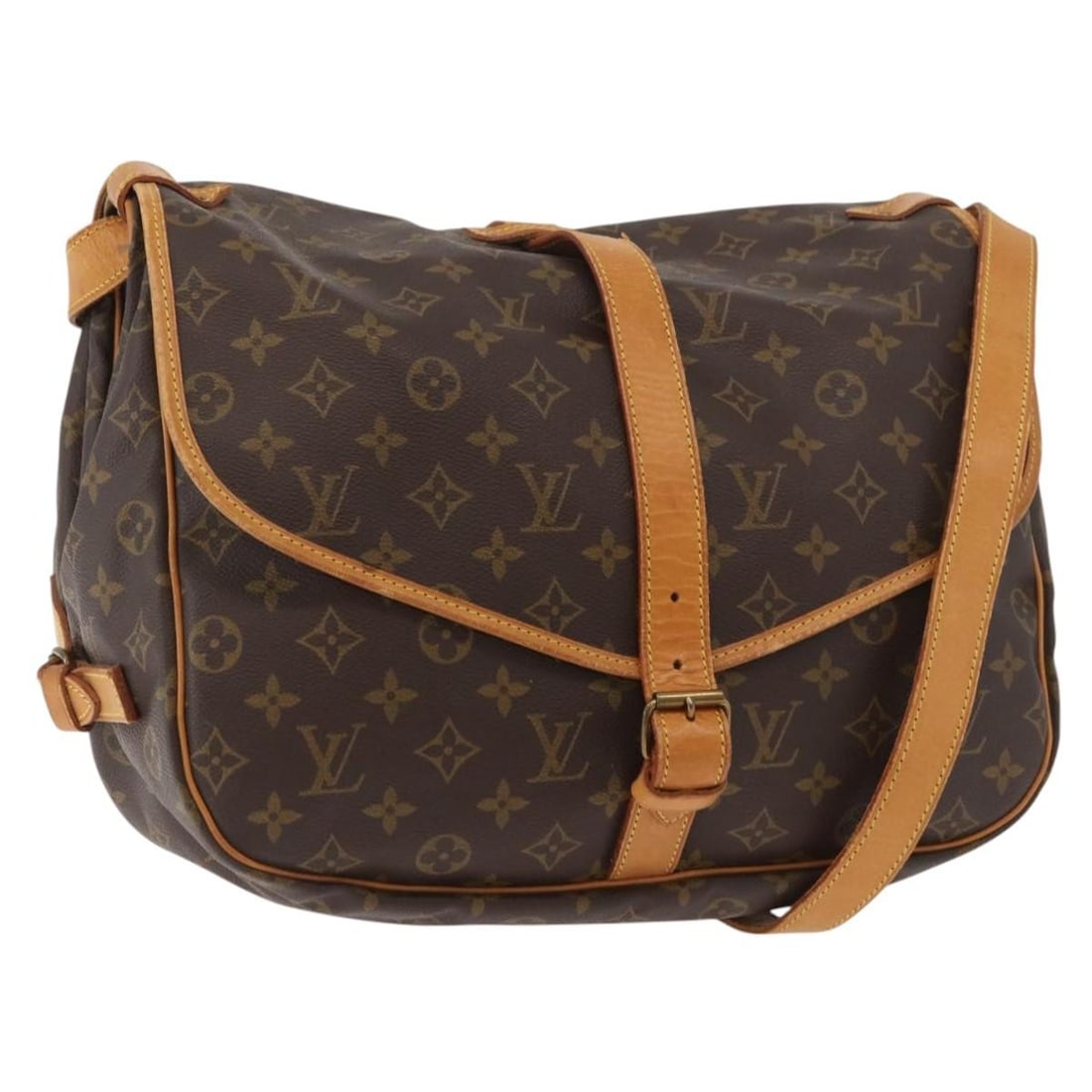 Louis Vuitton Saumur 35 Monogram Canvas Shoulder Bag M42254: Louis Vuitton Saumur 35 Monogram Canvas Shoulder Bag M42254 Louis Vuitton Saumur 35 shoulder bag in Monogram Canvas with a Monogram color pattern. Made in France, this bag features an adjustable shoul