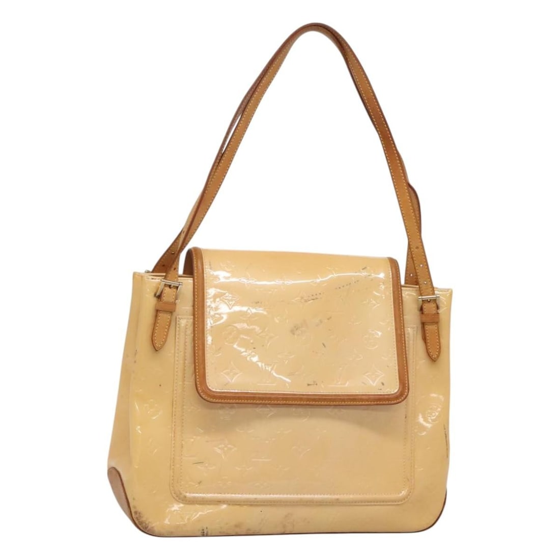 Louis Vuitton Vernis Biscayne Bay GM Shoulder Bag Marshmallow Pink Patent Leather: Louis Vuitton Vernis Biscayne Bay GM Shoulder Bag Marshmallow Pink Patent Leather This Louis Vuitton Vernis Biscayne Bay GM shoulder bag features marshmallow pink patent leather and is designed for wo