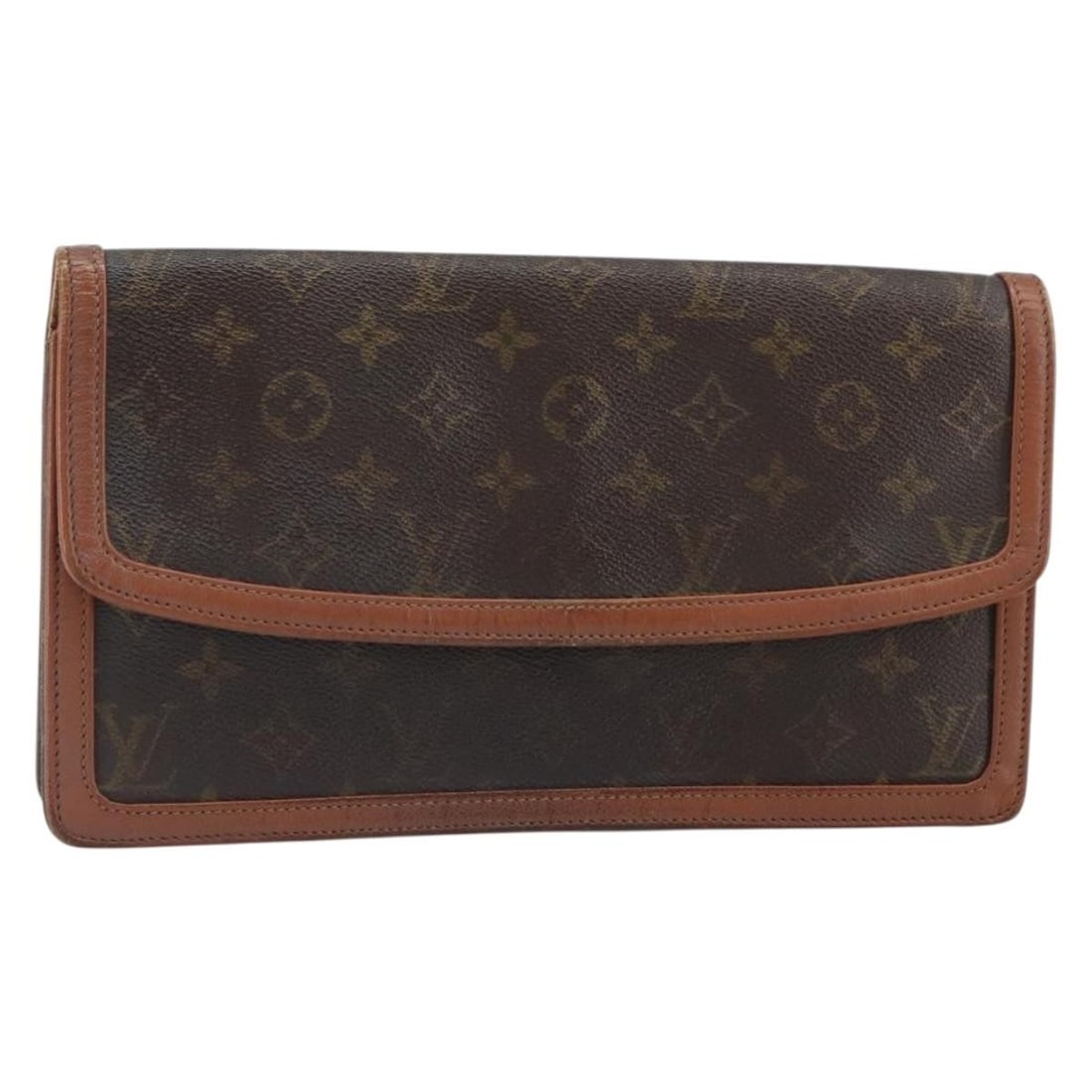 Louis Vuitton Monogram Canvas Pochette Dam GM M51810 Clutch from France: Louis Vuitton Monogram Canvas Pochette Dam GM M51810 Clutch from France This Louis Vuitton Monogram Pochette Dam GM Clutch Bag features the signature Monogram canvas exterior in classic monogram color