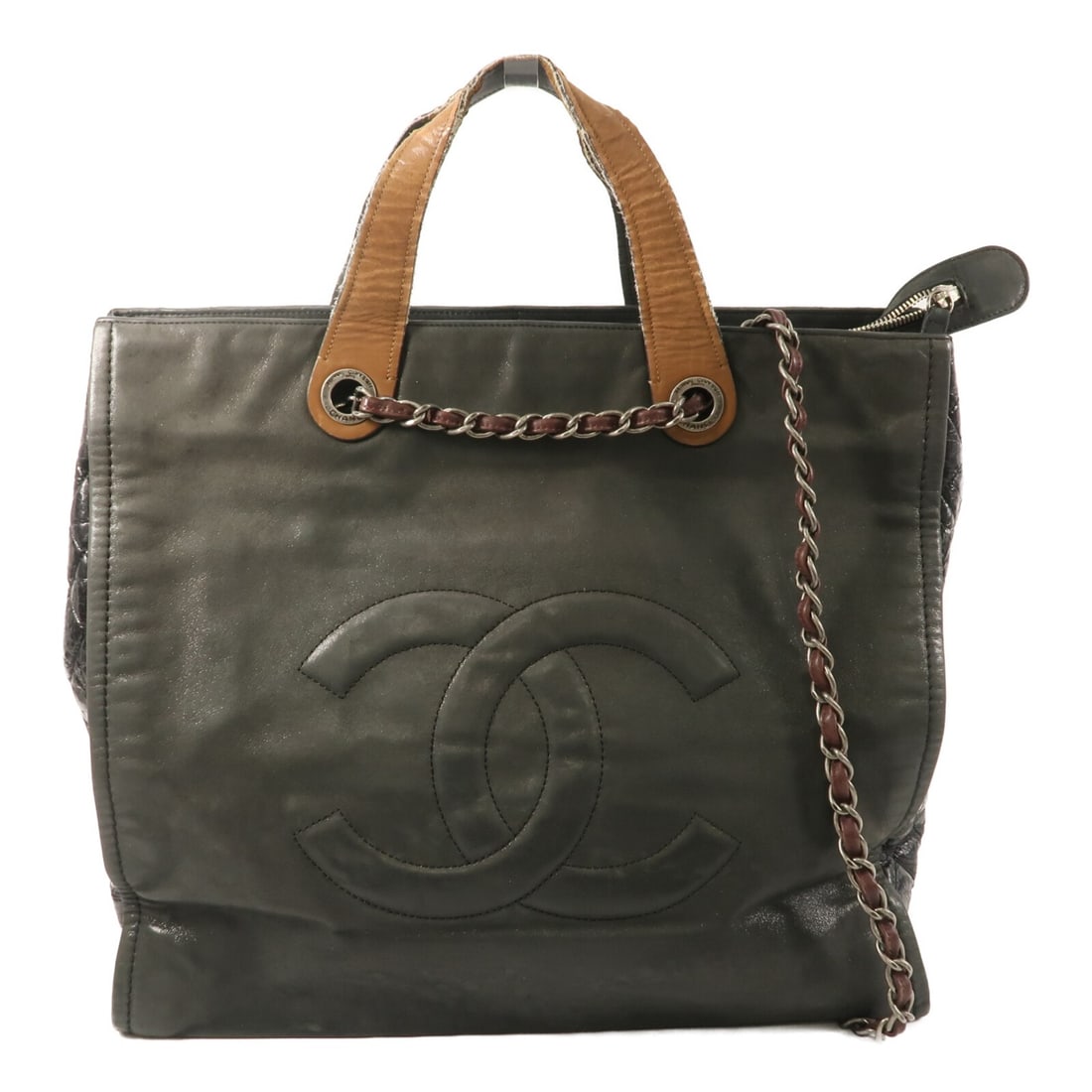 CHANEL CC Black Calfskin 2 Way Shoulder Bag (1 of 15)