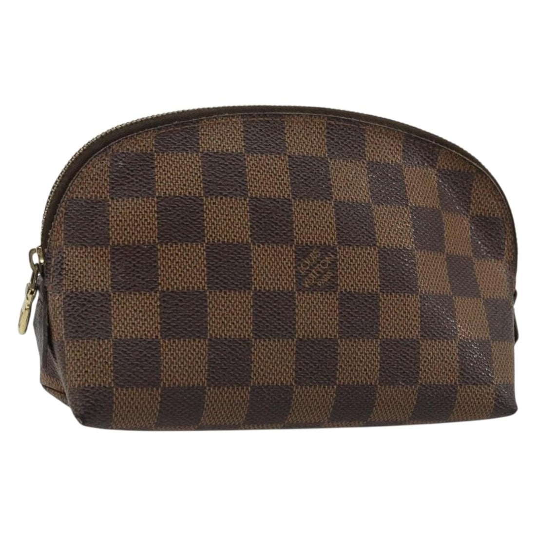 Louis Vuitton N47516 Pochette Cosmetic PM Damier Ebene Canvas Pouch: Louis Vuitton N47516 Pochette Cosmetic PM Damier Ebene Canvas Pouch Louis Vuitton Damier Ebene Pochette Cosmetic PM pouch in Damier Ebene Canvas, made in Spain. This women's pouch features the Damier 