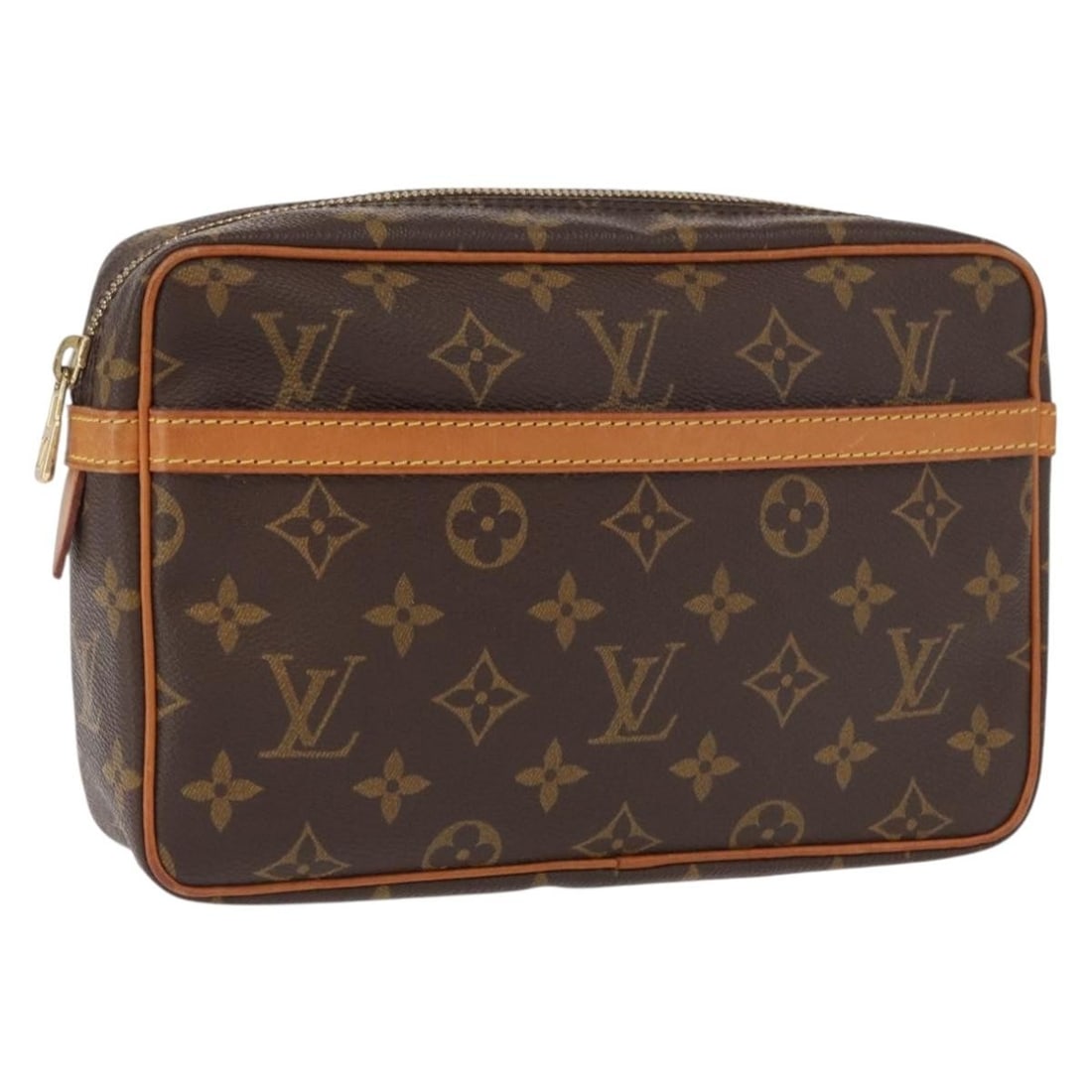 Louis Vuitton Monogram Canvas Compiegne 23 Clutch Bag M51847 France: Louis Vuitton Monogram Canvas Compiegne 23 Clutch Bag M51847 France This Louis Vuitton Compiegne 23 clutch bag features the signature Monogram canvas exterior and was crafted in France. The bag includ