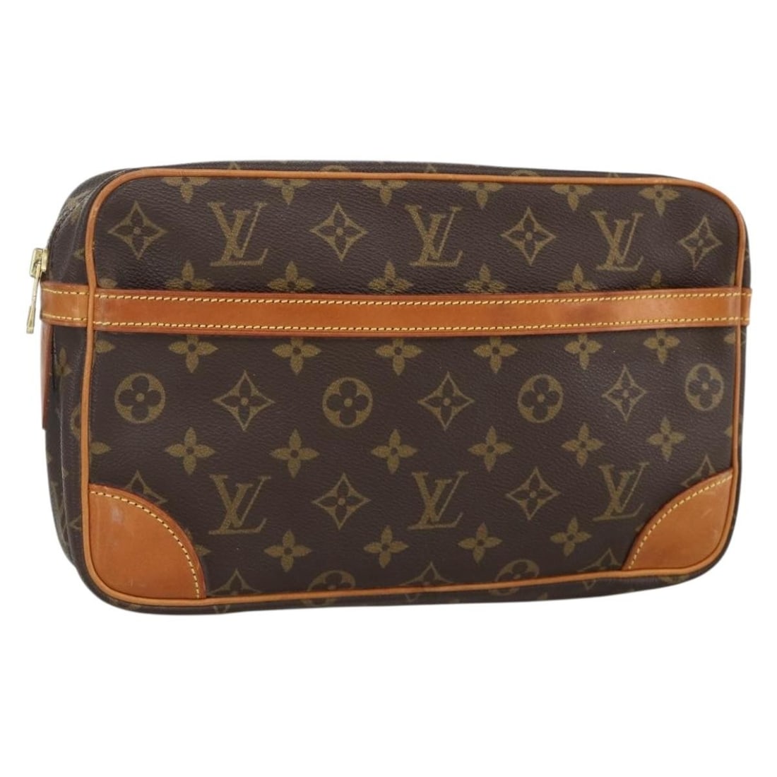 Louis Vuitton Compiegne 28 Monogram Canvas Clutch Bag M51845 France: Louis Vuitton Compiegne 28 Monogram Canvas Clutch Bag M51845 France This Louis Vuitton Compiegne 28 clutch bag features the iconic Monogram Canvas exterior and is designed for women. It offers a pract