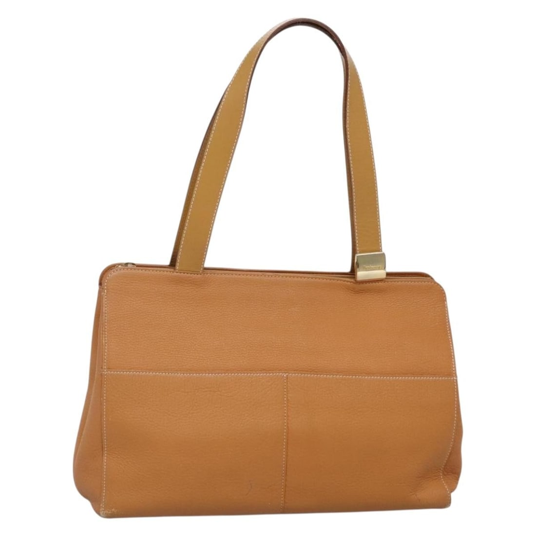 Burberrys Leather Tote Bag Brown Gold Authentic 138055: Burberrys Leather Tote Bag Brown Gold Authentic 138055 This Burberrys Tote Bag is crafted from high-quality leather in a striking brown and gold color scheme. The bag measures approximately 15.0 inche