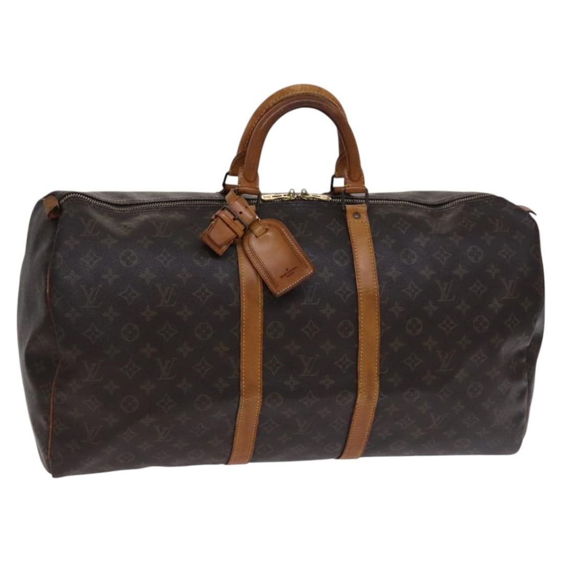 Louis Vuitton M41422 Keepall 60 Monogram Canvas Boston Bag: Louis Vuitton M41422 Keepall 60 Monogram Canvas Boston Bag Louis Vuitton Keepall 60 Boston Bag in Monogram Canvas, made in France. This women's travel bag features the classic Monogram exterior and co
