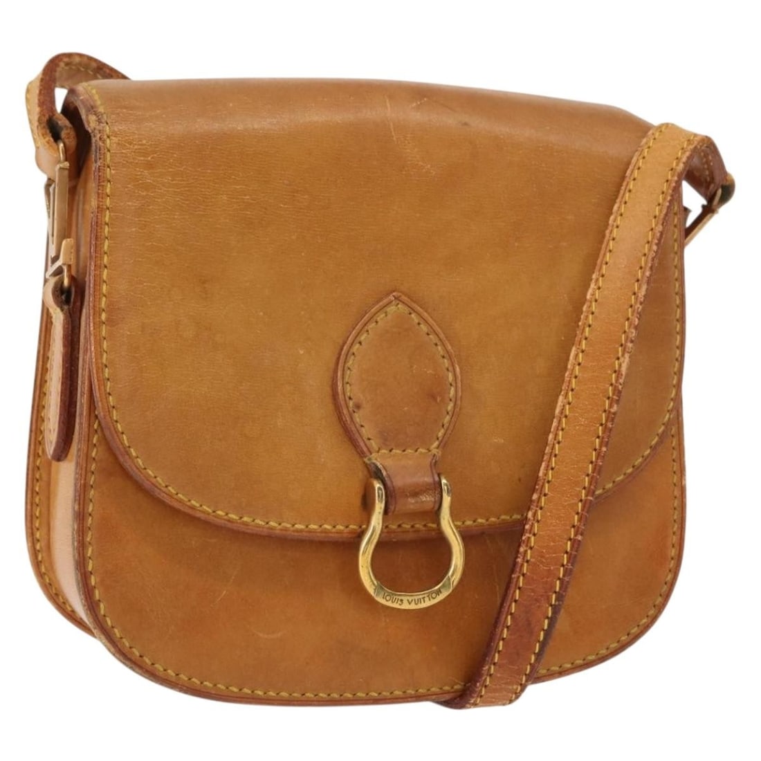 LOUIS VUITTON Nomad Leather Saint Cloud PM Shoulder Bag Beige Auth (1 of 18)