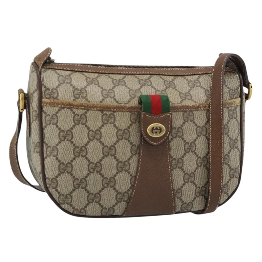 Gucci 89 02 032 Sherry Line GG Supreme PVC Shoulder Bag Beige Gold: Gucci 89 02 032 Sherry Line GG Supreme PVC Shoulder Bag Beige Gold Gucci shoulder bag from the GG Supreme Web Sherry Line in beige and gold PVC leather with Micro Small GG canvas. Made in Italy, this 