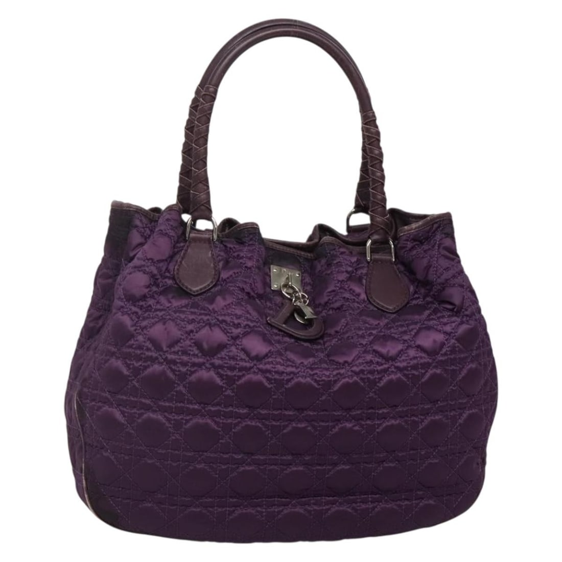 Christian Dior Purple Silver Nylon Canage Tote Bag Auth Italy: Christian Dior Purple Silver Nylon Canage Tote Bag Auth Italy This Christian Dior Canage Tote Bag combines style and functionality with its striking purple and silver nylon exterior. Crafted in Italy,