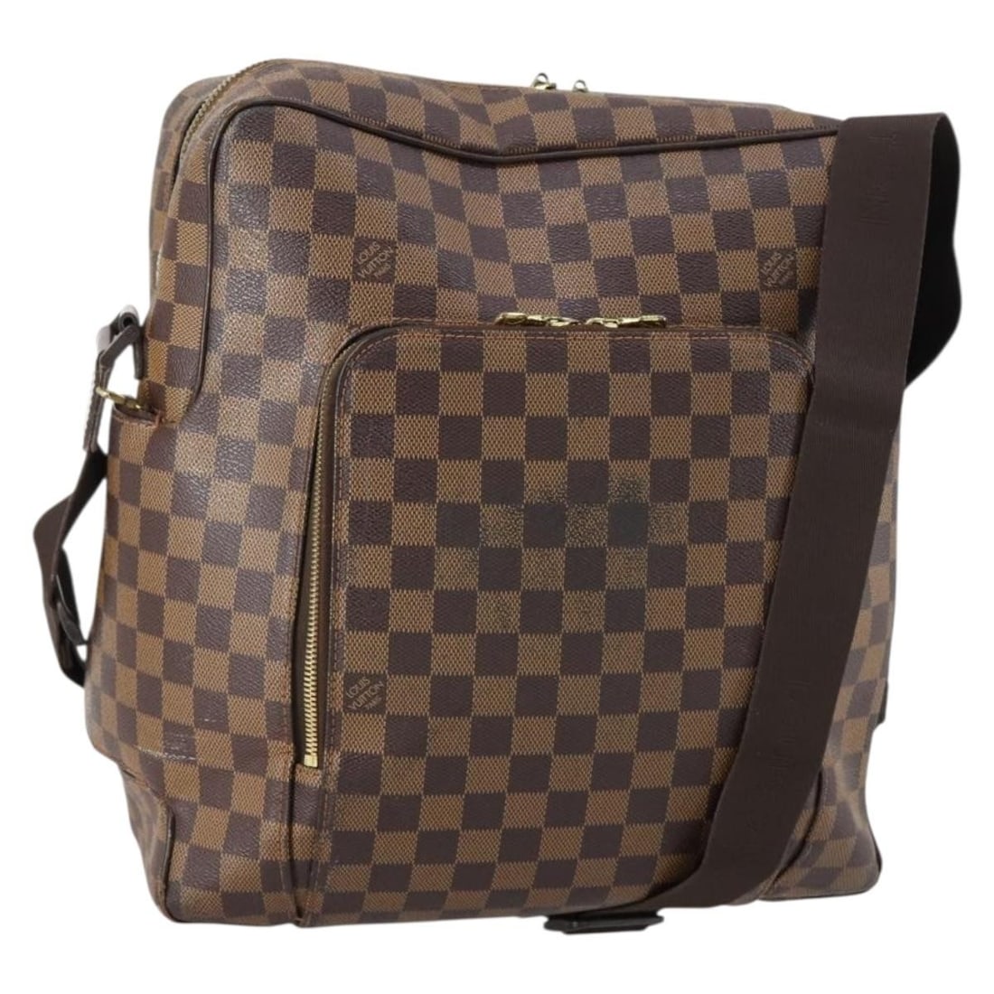 LOUIS VUITTON Damier Ebene Olaf GM Shoulder Bag N41440 Auth France (1 of 18)