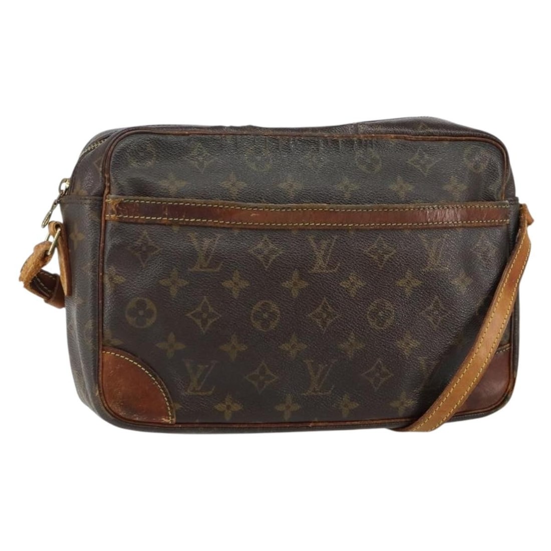 LOUIS VUITTON Monogram Trocadero 27 Shoulder Bag M51274 Made in France: LOUIS VUITTON Monogram Trocadero 27 Shoulder Bag M51274 Made in France This LOUIS VUITTON Monogram Trocadero 27 Shoulder Bag (M51274) showcases the iconic Monogram Canvas in a classic design. Crafted 