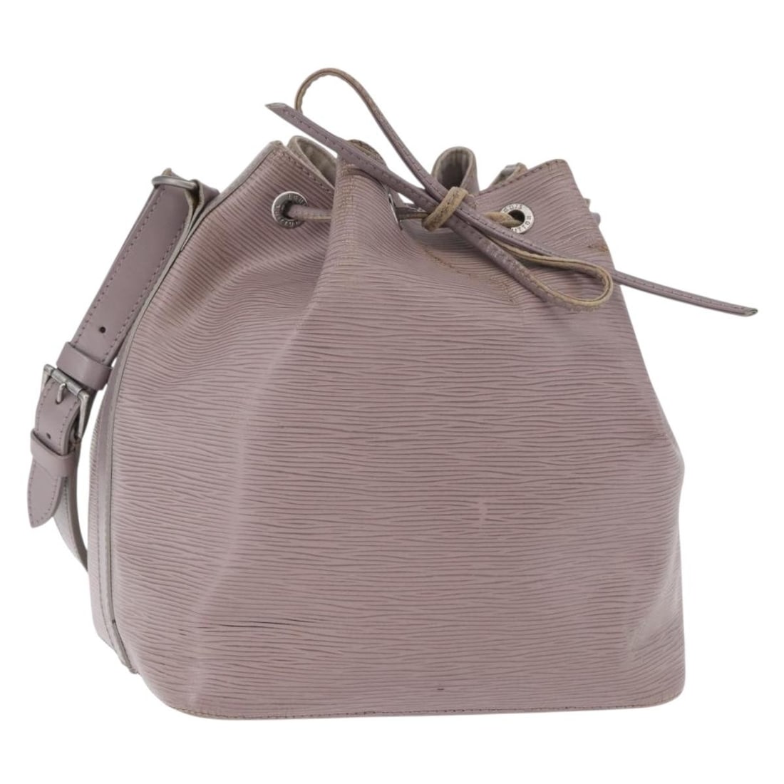 Louis Vuitton M4410B Petit Noe Epi Leather Shoulder Bag Lilac: Louis Vuitton M4410B Petit Noe Epi Leather Shoulder Bag Lilac Louis Vuitton Petit Noe shoulder bag in lilac Epi leather. This women's bag is made in France and includes a dust bag. Condition is heavil