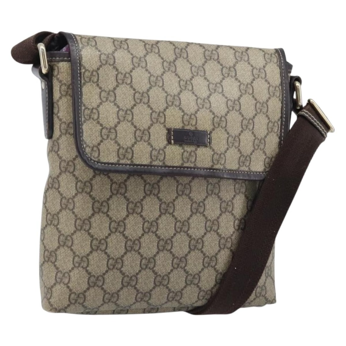 Gucci 223666 GG Supreme PVC Leather Shoulder Bag Beige Gold: Gucci 223666 GG Supreme PVC Leather Shoulder Bag Beige Gold Gucci GG Supreme shoulder bag in gold and beige PVC leather/GG canvas. Made in Italy, this bag features a shoulder strap with an approximate