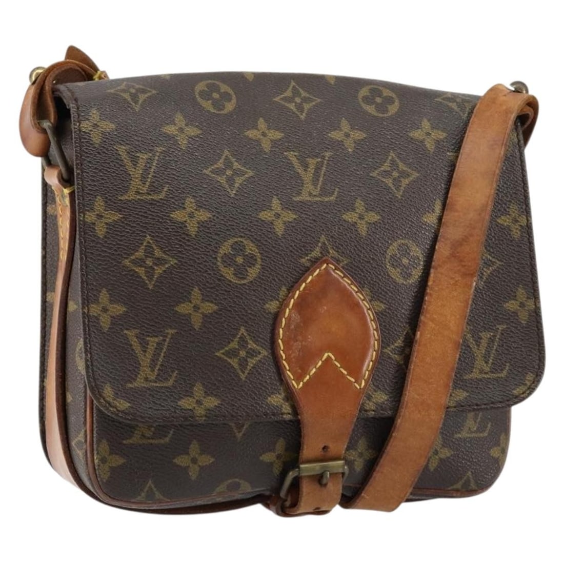 Louis Vuitton M51253 Cartouchiere MM Monogram Canvas Shoulder Bag: Louis Vuitton M51253 Cartouchiere MM Monogram Canvas Shoulder Bag Louis Vuitton Monogram Cartouchiere MM shoulder bag in Monogram Canvas, made in France. The bag is identified by product no. M51253 an