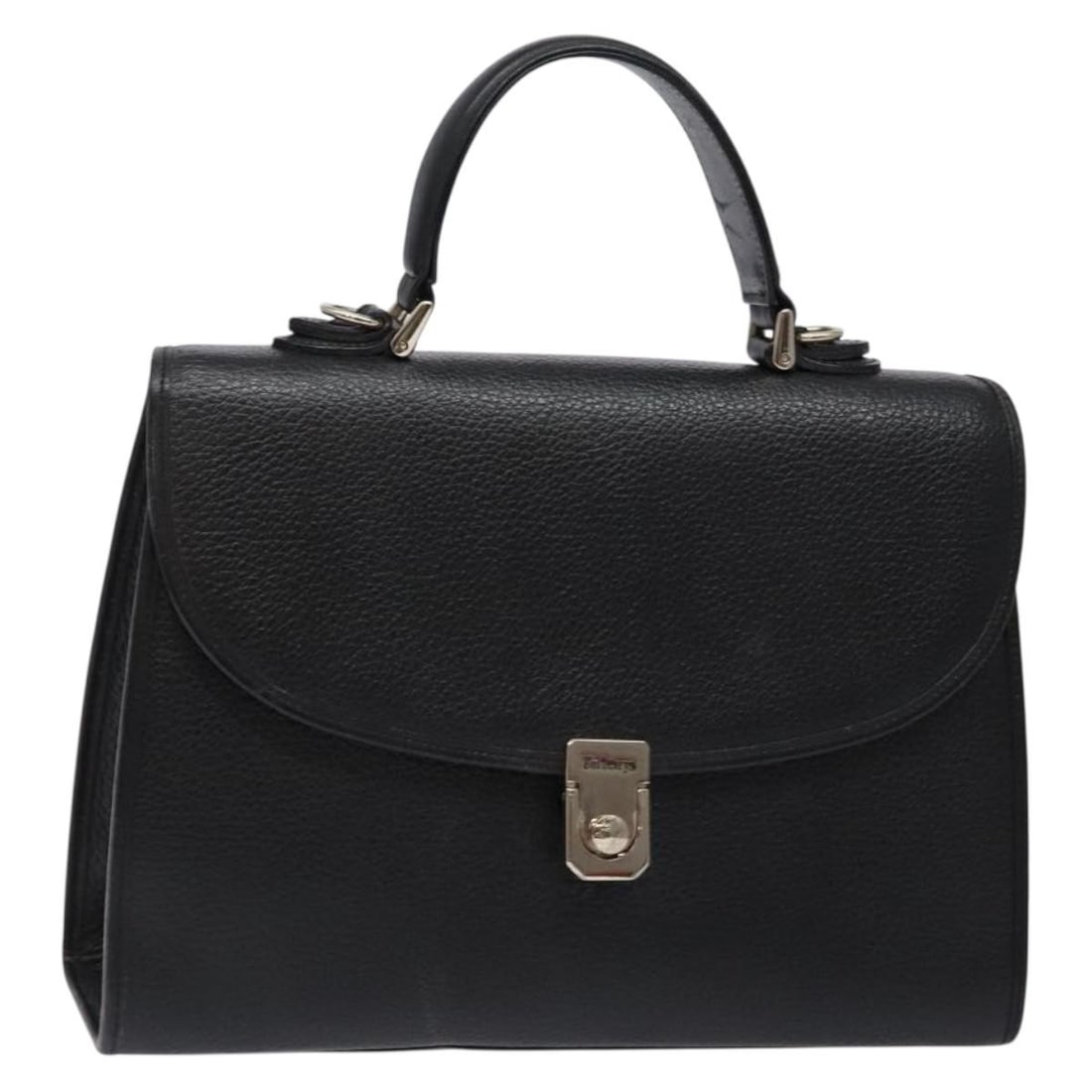 Authentic Burberrys Black Gold Leather Hand Bag: Authentic Burberrys Black Gold Leather Hand Bag This Burberrys hand bag is a stylish accessory made from high-quality leather, featuring a chic black and gold color combination. With approximate dimen