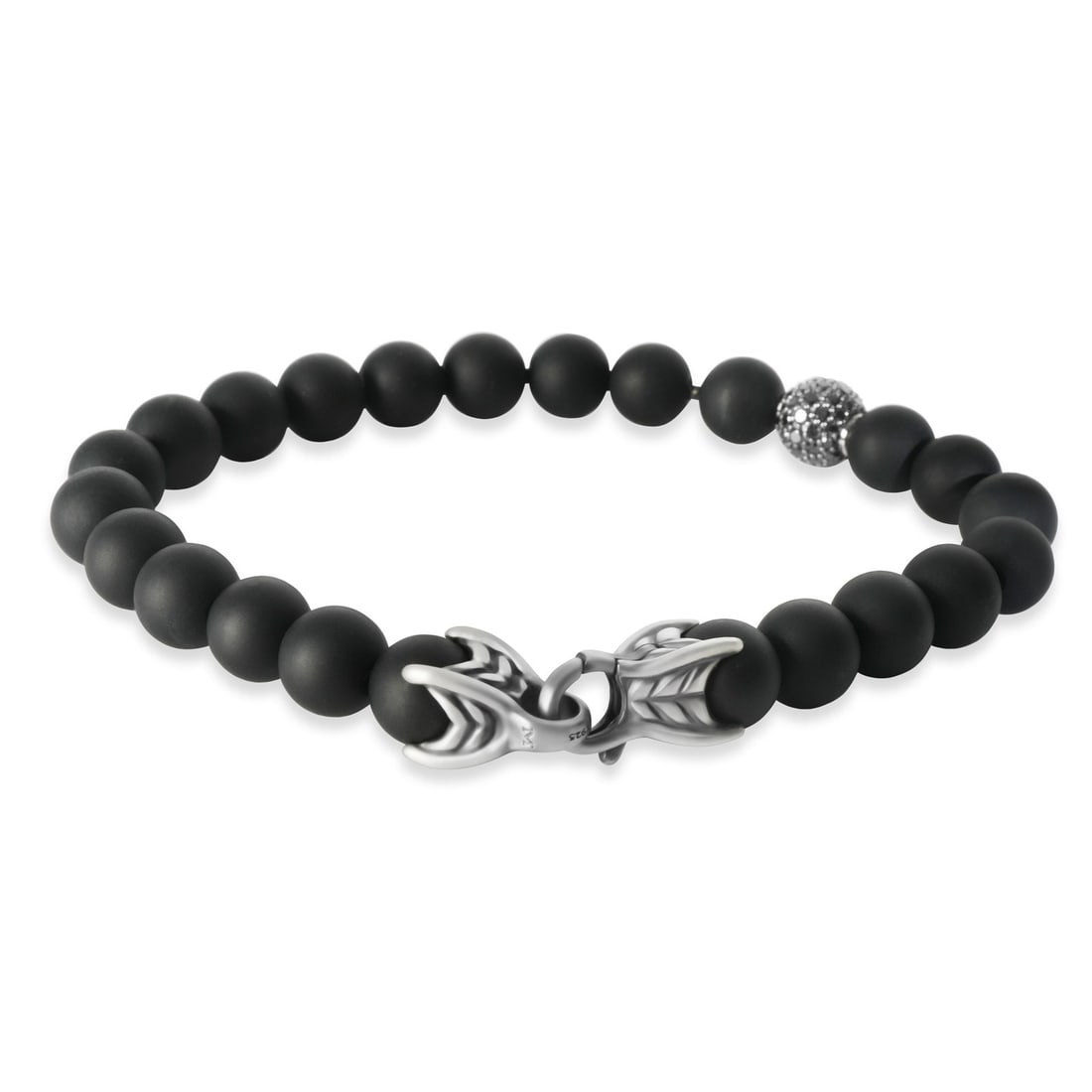 Men's Spiritual Bead Bracelet in Sterling Silver with Diamonds by David Yurman: Men's Spiritual Bead Bracelet in Sterling Silver with Diamonds by David Yurman This David Yurman Spiritual Bead bracelet for men is crafted from sterling silver and features round brilliant-cut diamon