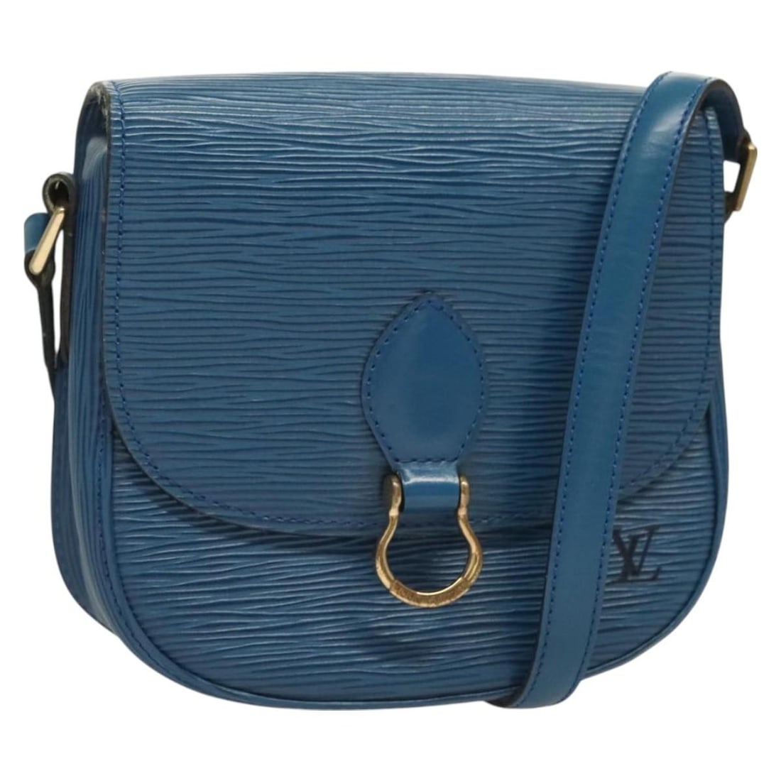 Louis Vuitton M52195 Saint Cloud PM Blue Epi Leather Shoulder Bag: Louis Vuitton M52195 Saint Cloud PM Blue Epi Leather Shoulder Bag Louis Vuitton Saint Cloud PM shoulder bag in blue Epi leather. This women's bag was made in France and includes only the item shown; t