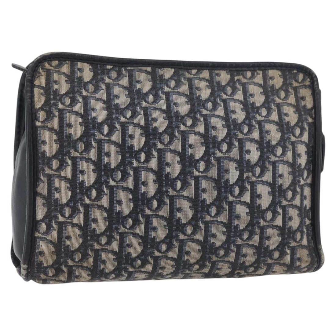 Christian Dior Navy Trotter Canvas Clutch Bag 9.4 x 6.7 x 2.8inch: Christian Dior Navy Trotter Canvas Clutch Bag 9.4 x 6.7 x 2.8inch This Christian Dior Trotter Canvas Clutch Bag features the iconic Trotter canvas in navy. Designed for women, it is made in France and