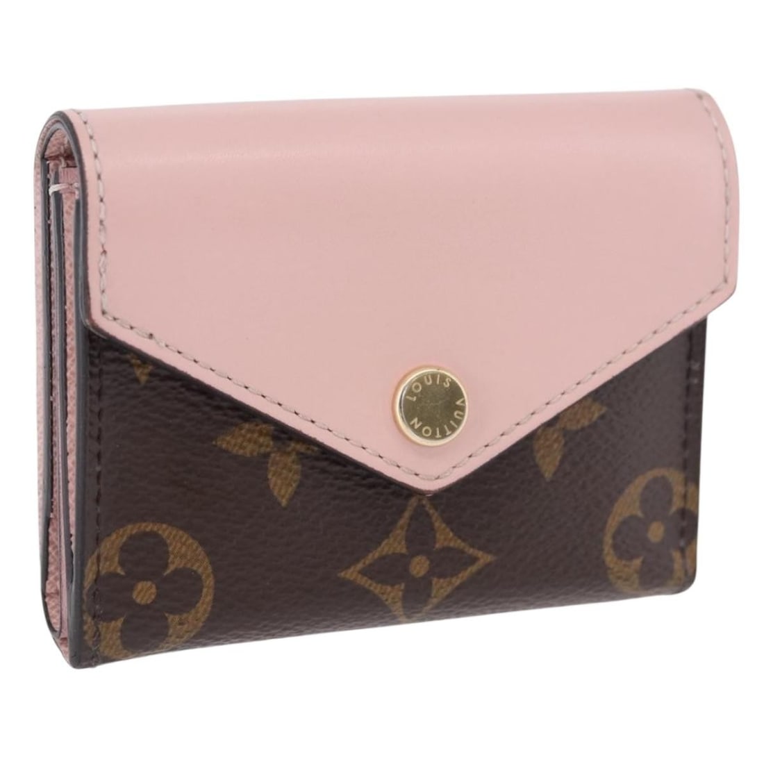 Louis Vuitton M62933 Zoe Wallet Monogram Canvas Pink France: Louis Vuitton M62933 Zoe Wallet Monogram Canvas Pink France Louis Vuitton Portefeuille Zoe wallet in Monogram canvas with a pink color accent. This wallet is made in France and is identified by produc