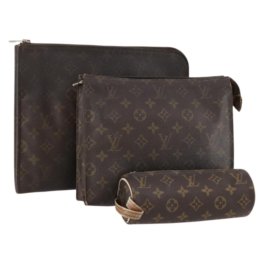 Set of 3 Louis Vuitton Monogram Canvas Women's Clutch Bags: Set of 3 Louis Vuitton Monogram Canvas Women's Clutch Bags Set of three Louis Vuitton monogram clutch bags for women, made in France in monogram canvas. This bundle includes only the items shown in th