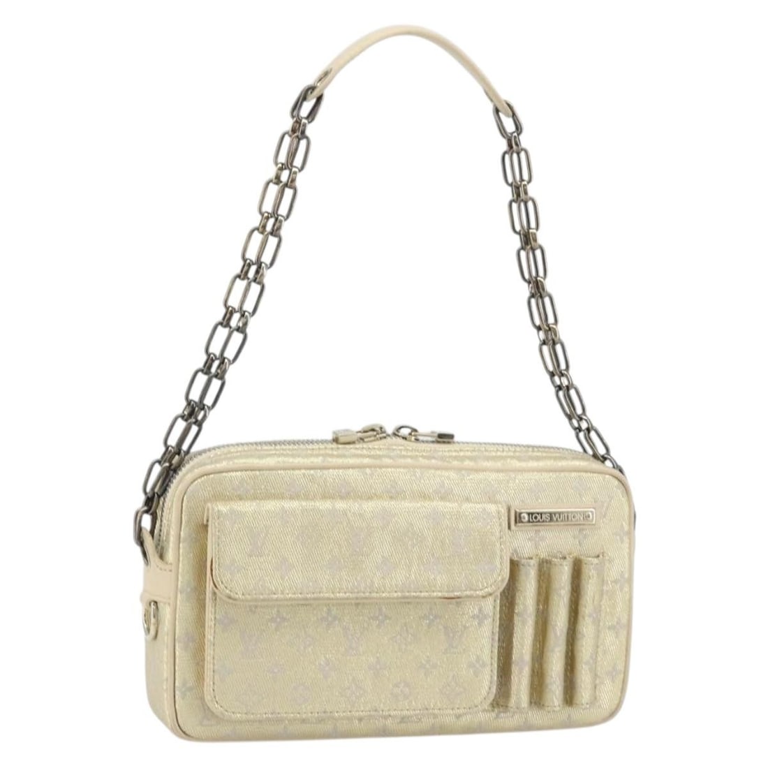 Louis Vuitton McKenna M92363 Monogram Canvas Shoulder Bag Gold: Louis Vuitton McKenna M92363 Monogram Canvas Shoulder Bag Gold Louis Vuitton Monogram Shine McKenna shoulder bag in gold Monogram Canvas, made in France. The bag measures approximately W22 cm x H12.5 