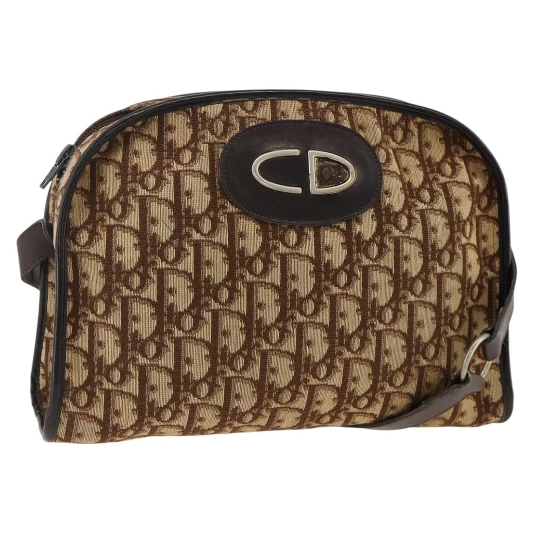 Beige Christian Dior Trotter Canvas Shoulder Purse France: Beige Christian Dior Trotter Canvas Shoulder Purse France A Christian Dior Trotter Canvas shoulder bag in beige, made in France. The bag features Trotter Canvas construction and measures approximately