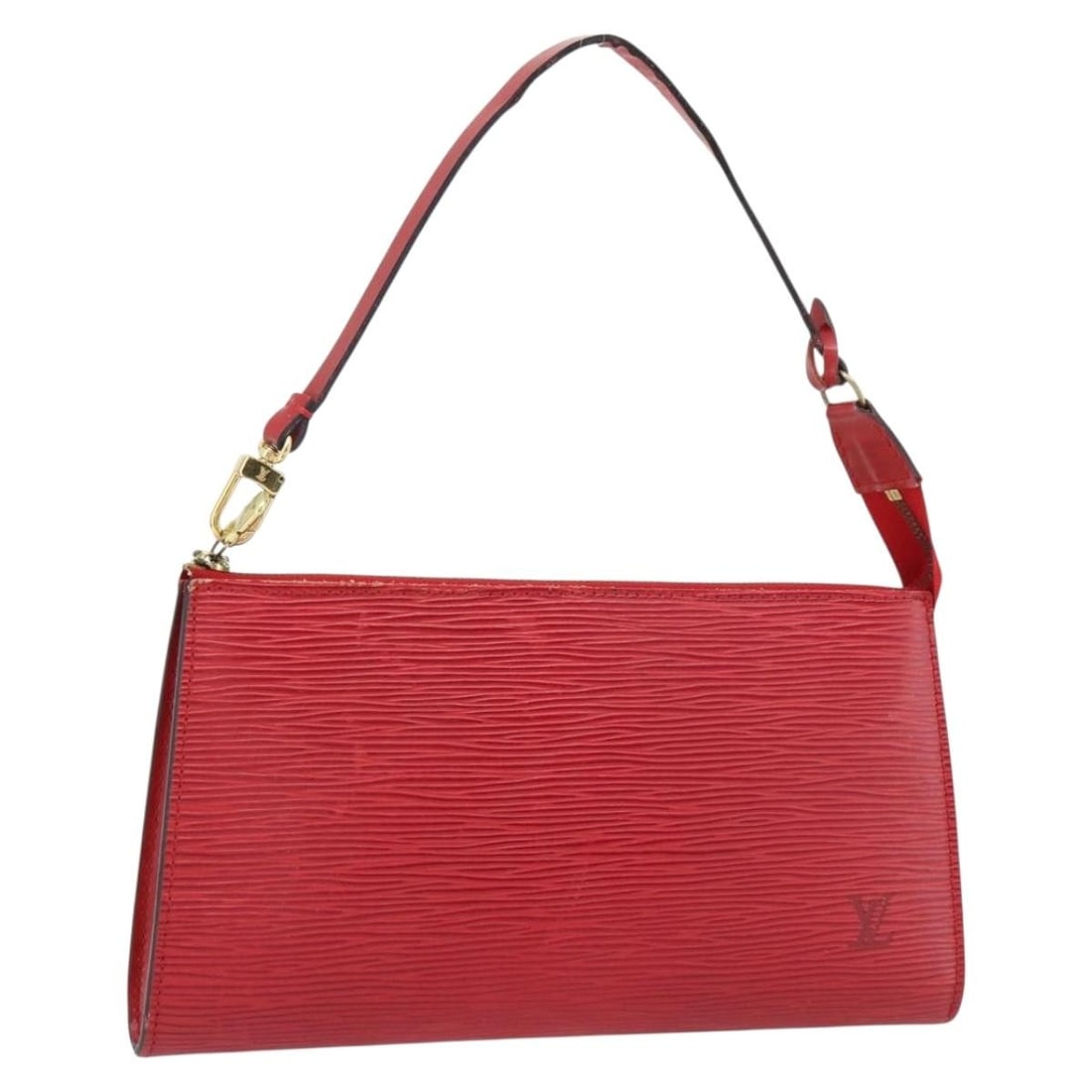 Louis Vuitton M52947 Epi Leather Accessory Pouch Red France: Louis Vuitton M52947 Epi Leather Accessory Pouch Red France A Louis Vuitton Epi Pochette Accessoires pouch in red Epi leather, made in France. This accessory pouch measures approximately 24.5 cm W x 1