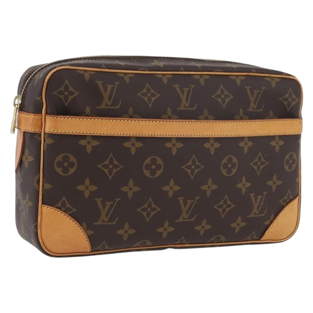 Louis Vuitton M51845 Compiegne 28 Monogram Canvas Clutch: Louis Vuitton M51845 Compiegne 28 Monogram Canvas Clutch Louis Vuitton Compiegne 28 clutch bag in Monogram Canvas, made in France. This women's clutch features the classic Monogram exterior and measur