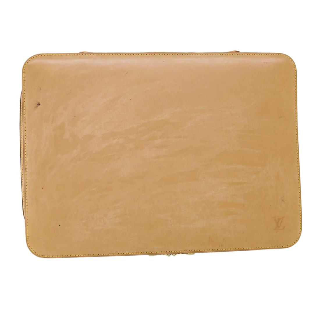 Louis Vuitton M99071 Valtec Beige Nomade Leather Briefcase: Louis Vuitton M99071 Valtec Beige Nomade Leather Briefcase Louis Vuitton Valtec briefcase in beige Nomade leather. This briefcase was made in France and shows heavy signs of use, including rubbing, st