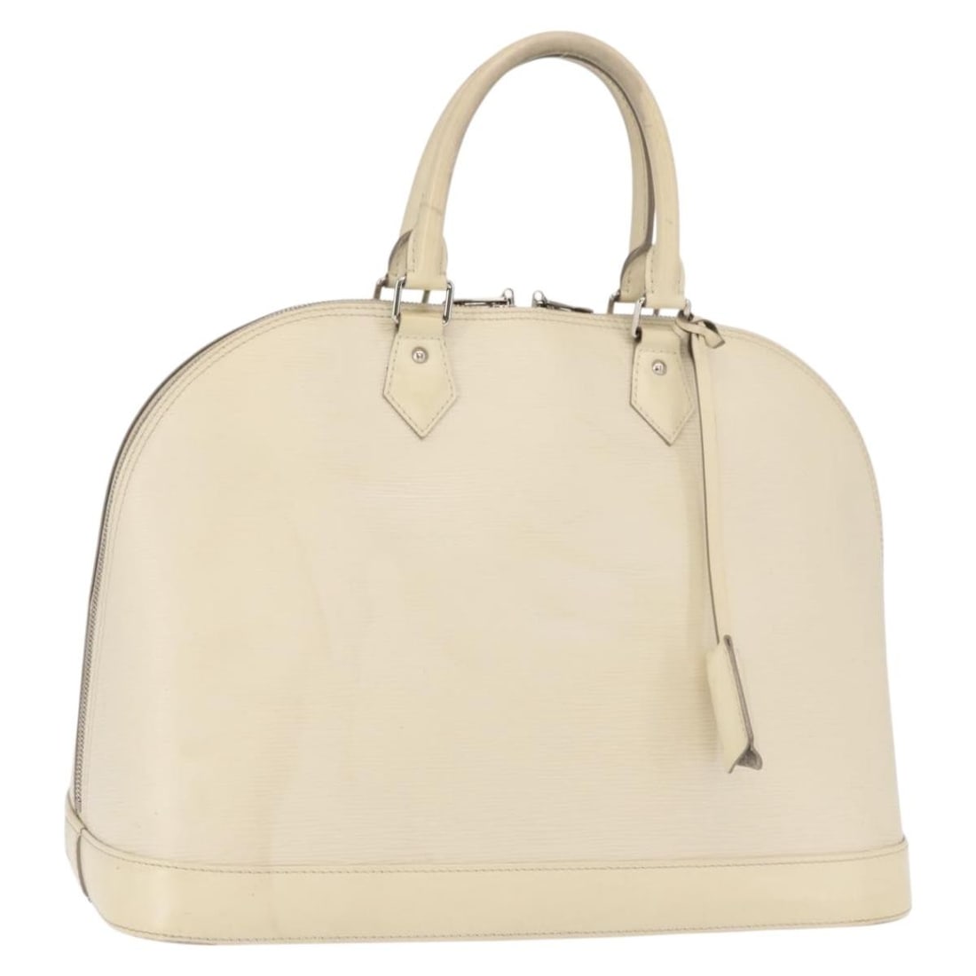 Louis Vuitton Alma GM Epi Leather Handbag White Yvoire M4032J: Louis Vuitton Alma GM Epi Leather Handbag White Yvoire M4032J Louis Vuitton Epi Alma GM hand bag in White/Yvoire Epi leather, made in France. This women's bag measures approximately 35 cm W x 29 cm H 