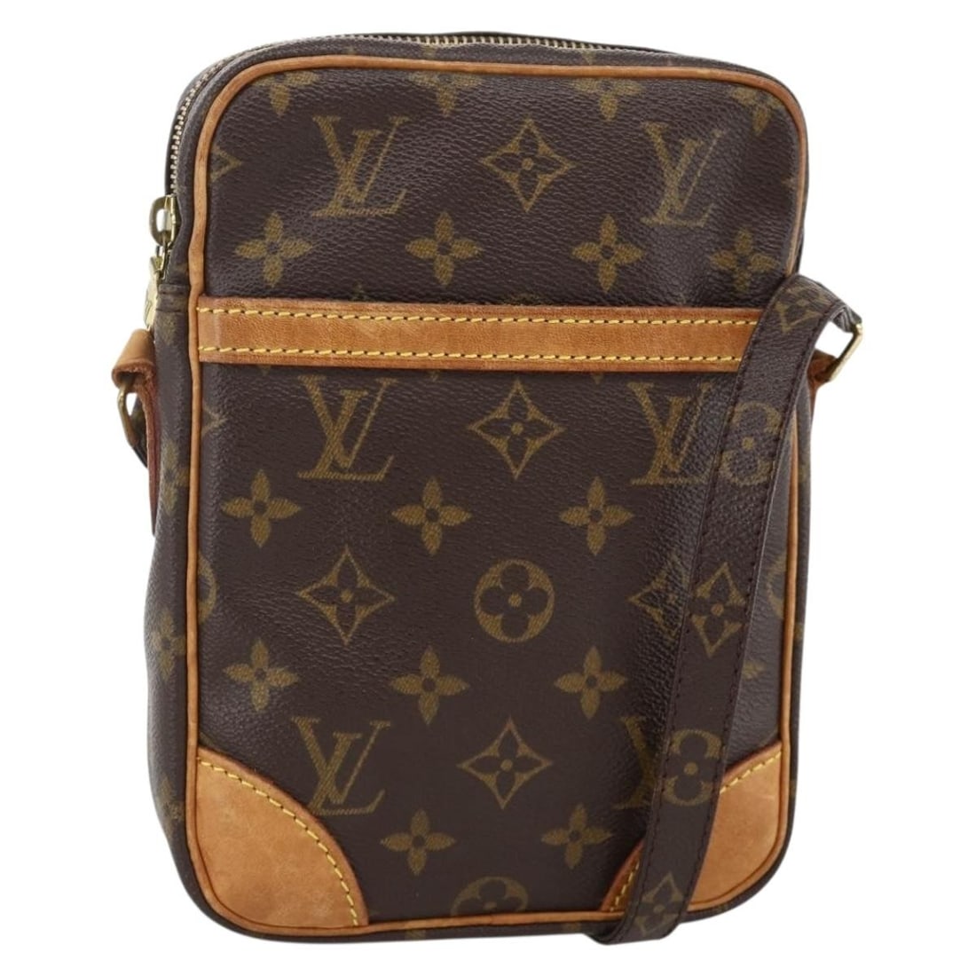 Louis Vuitton Danube Monogram Canvas Shoulder Bag M45266 France: Louis Vuitton Danube Monogram Canvas Shoulder Bag M45266 France This is a Louis Vuitton Monogram Danube shoulder bag, model M45266, crafted from signature monogram canvas. The bag features an adjustab