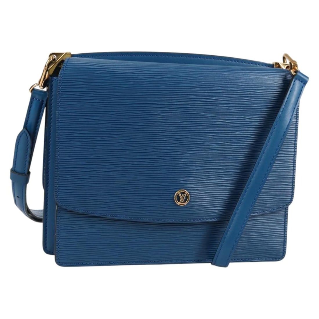 LOUIS VUITTON Epi Grenel Blue Shoulder Bag M52362 France Auth: LOUIS VUITTON Epi Grenel Blue Shoulder Bag M52362 France Auth This LOUIS VUITTON Epi Grenel Shoulder Bag is a stylish accessory crafted from high-quality Epi leather in a striking blue color. Designed