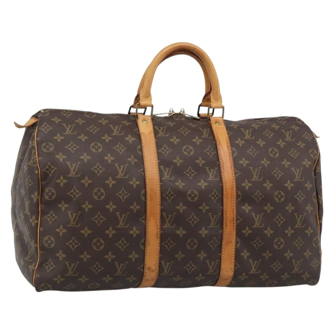 Louis Vuitton M41426 Keepall 50 Monogram Canvas Boston Bag: Louis Vuitton M41426 Keepall 50 Monogram Canvas Boston Bag Louis Vuitton Keepall 50 Boston Bag in Monogram Canvas, made in France. This women's bag is identified by product number M41426 and features 