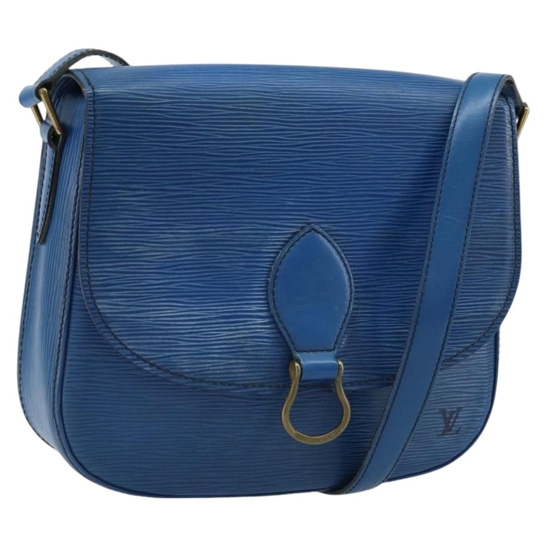 Louis Vuitton M52195 Saint Cloud GM Epi Leather Shoulder Bag Toledo Blue: Louis Vuitton M52195 Saint Cloud GM Epi Leather Shoulder Bag Toledo Blue Louis Vuitton Saint Cloud GM shoulder bag in Toledo Blue Epi leather. This women's bag was made in France and features an adjus