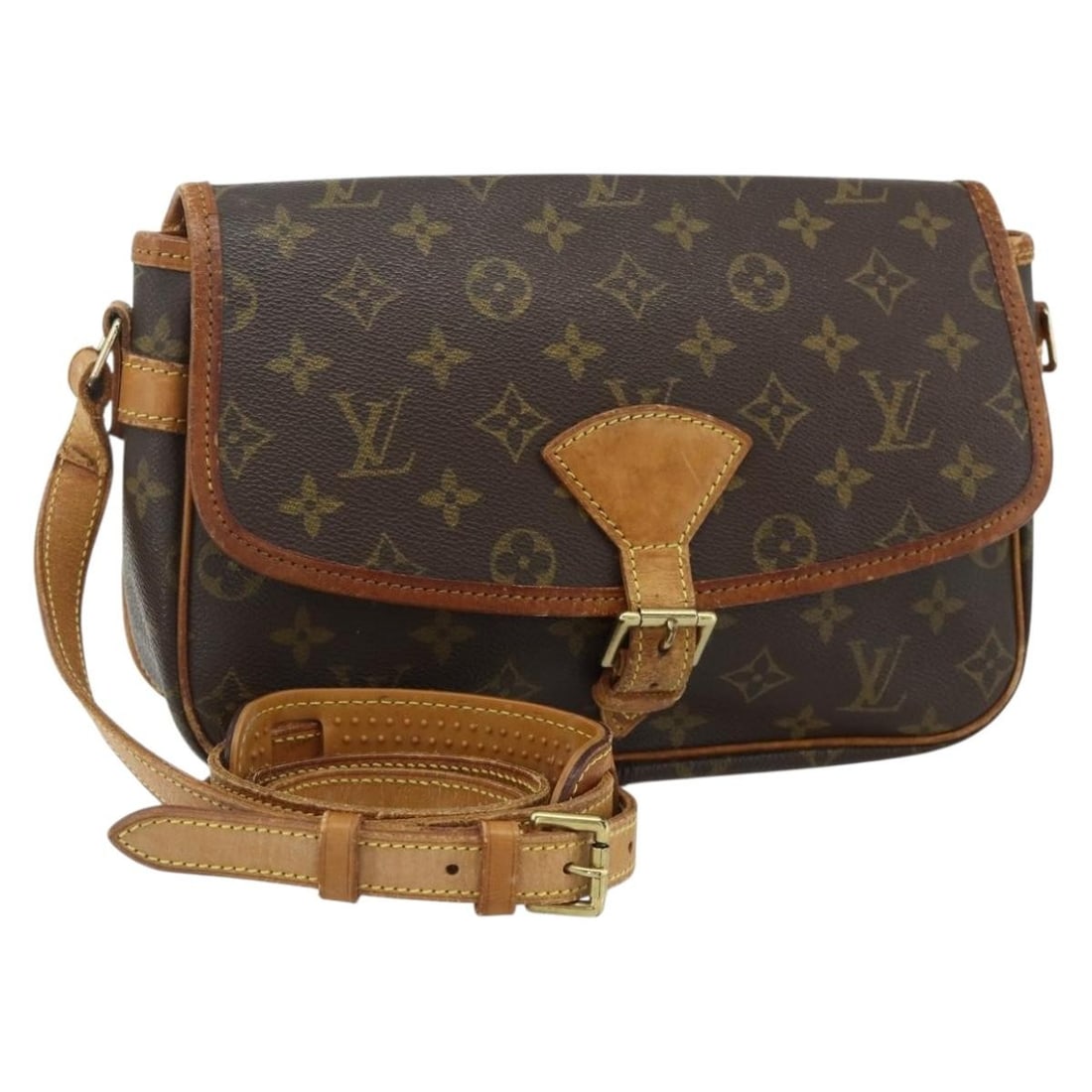Louis Vuitton M42250 Sologne Monogram Canvas Shoulder Bag: Louis Vuitton M42250 Sologne Monogram Canvas Shoulder Bag Louis Vuitton Monogram Sologne Shoulder Bag in Monogram Canvas, made in France. This women's shoulder bag features an adjustable shoulder stra
