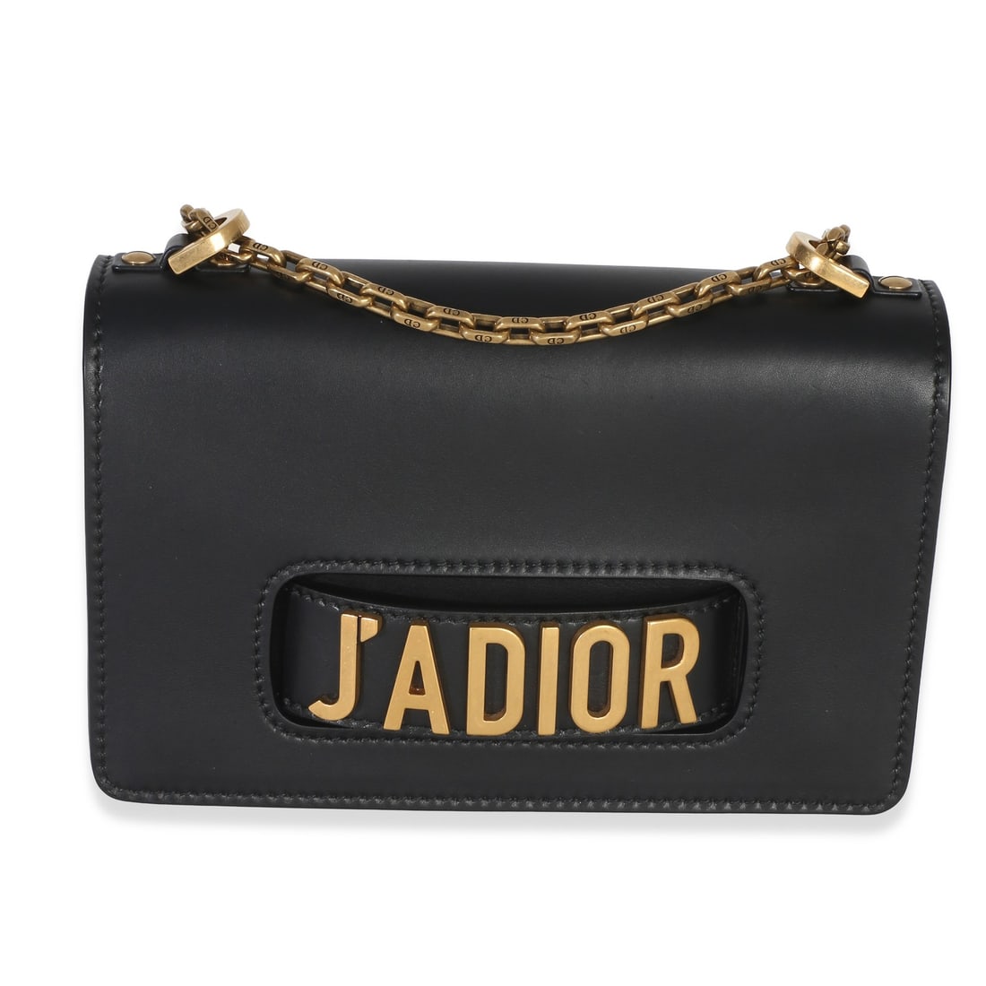 Christian Dior J Adior Black Leather Flap Shoulder Bag: Christian Dior J Adior Black Leather Flap Shoulder Bag This Christian Dior J'Adior Chain Flap Bag is crafted from black smooth calfskin leather and features a gold-tone chain strap and flap top closur