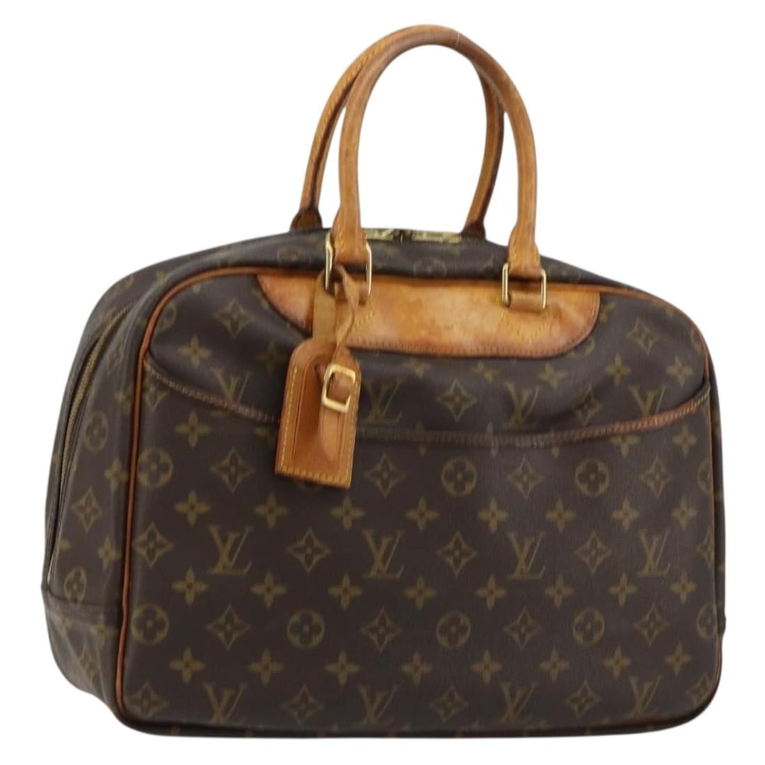 Louis Vuitton M47270 Deauville Monogram Canvas Handbag with Name Tag (1 of 18)