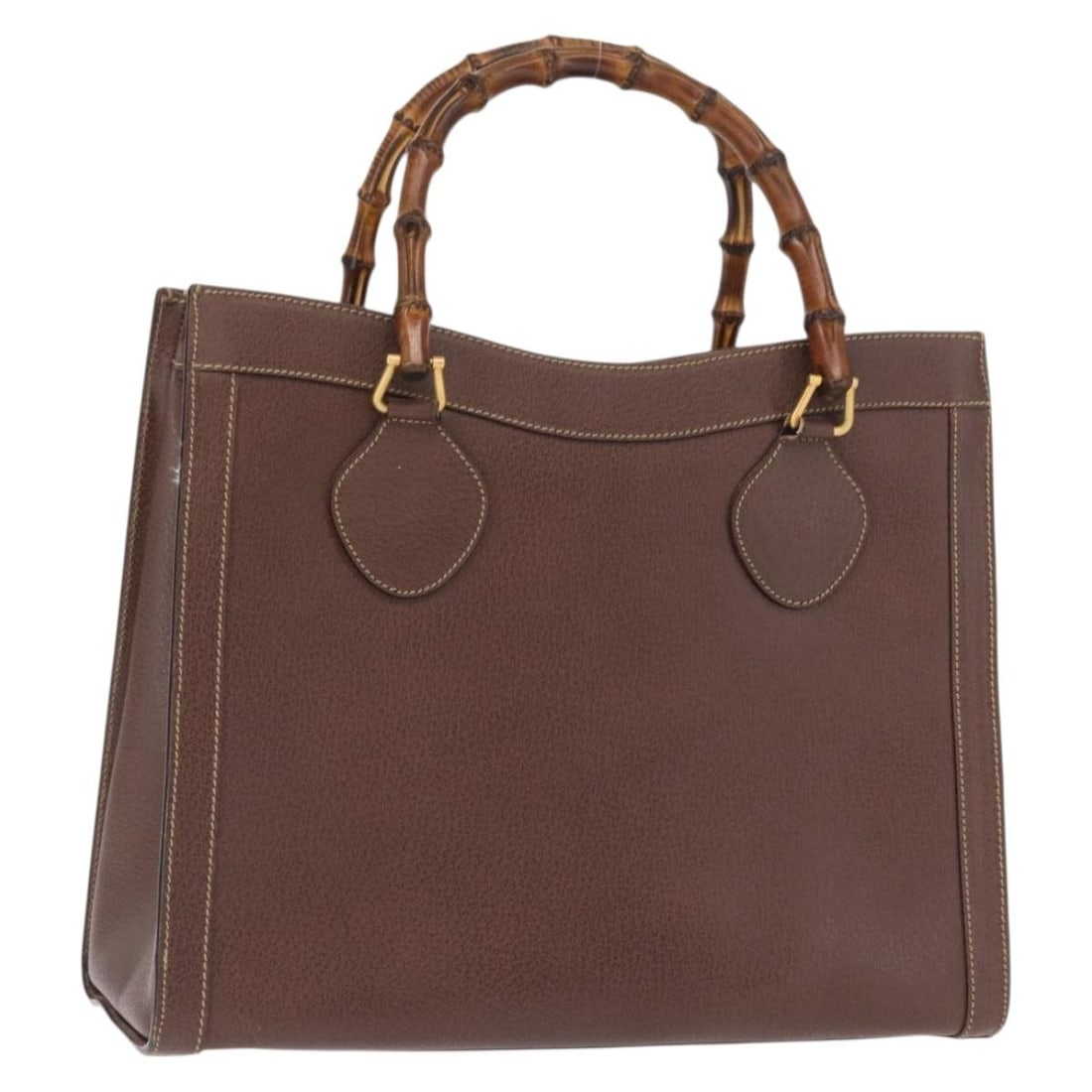 Brown Leather Gucci Bamboo Handle Purse Model 002 1186 0260: Brown Leather Gucci Bamboo Handle Purse Model 002 1186 0260 This GUCCI Bamboo handbag features brown leather with gold accents and a structured silhouette. The bag is crafted in Italy and includes bam