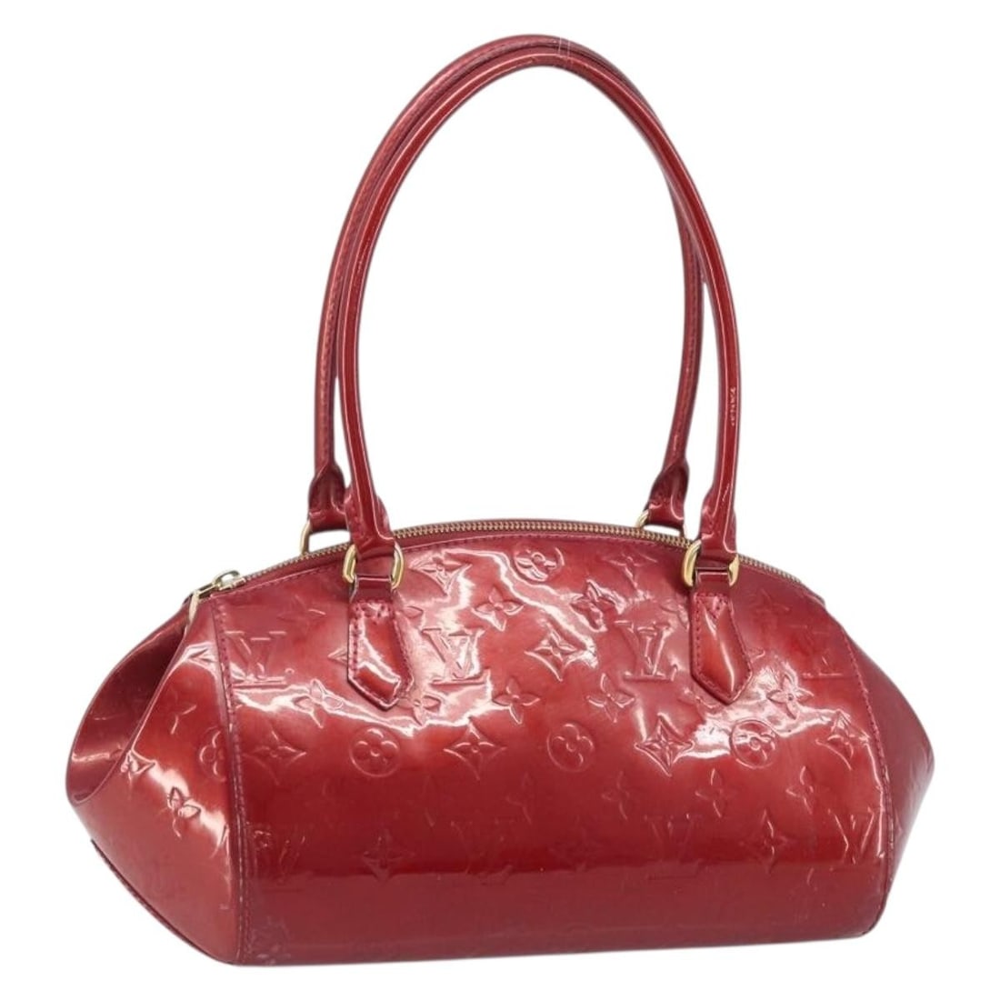 Louis Vuitton Sherwood PM Vernis Handbag Pomme D'amour M91494: Louis Vuitton Sherwood PM Vernis Handbag Pomme D'amour M91494 Louis Vuitton Monogram Vernis Sherwood PM handbag in Pomme D'amour patent leather. Made in France, this style is identified by product no.
