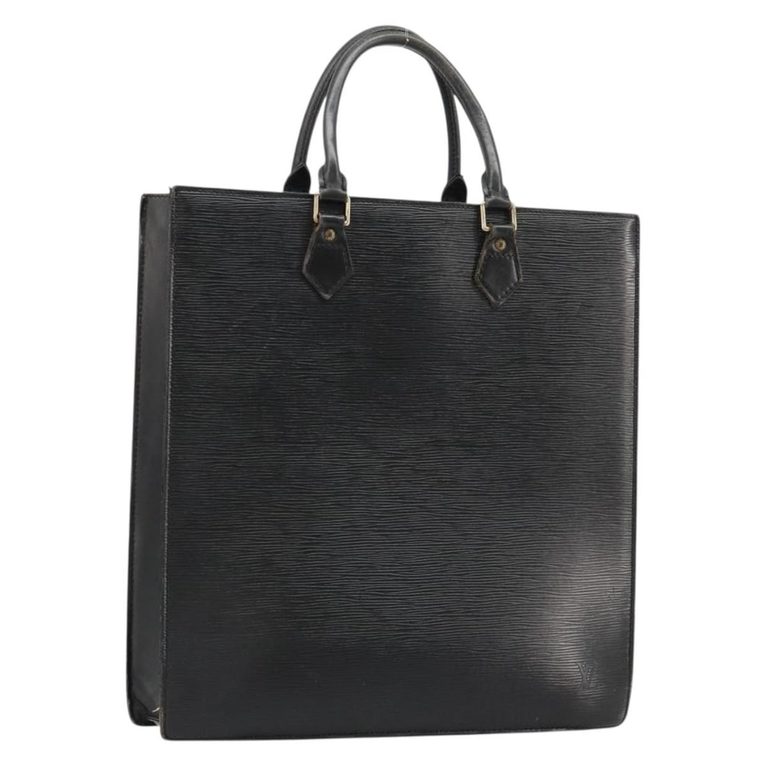 Louis Vuitton M59082 Sac Plat Epi Leather Tote Black: Louis Vuitton M59082 Sac Plat Epi Leather Tote Black Louis Vuitton Sac Plat handbag in black Epi leather. This women's handbag is made in France and shows heavy use, including loss of shape, rubbing, 