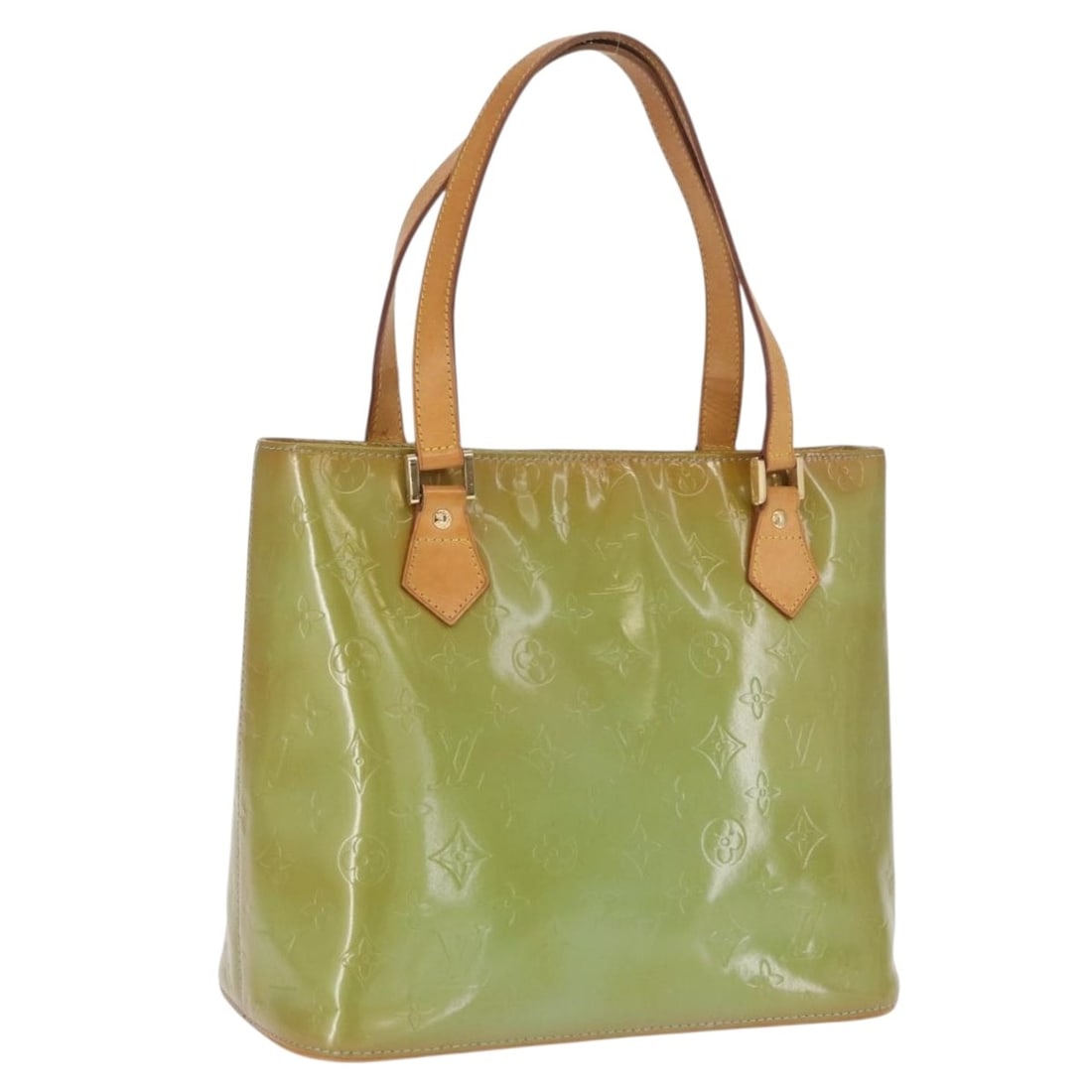 Louis Vuitton Houston Baby Blue Patent Leather Handbag Monogram Vernis M91005: Louis Vuitton Houston Baby Blue Patent Leather Handbag Monogram Vernis M91005 This Louis Vuitton Monogram Vernis Houston handbag features a patent leather exterior in baby blue and is crafted in Spain