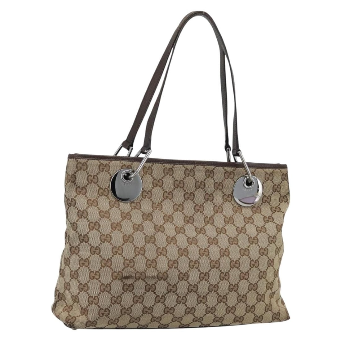 Gucci 120837 GG Canvas Tote Handbag Beige Gold: Gucci 120837 GG Canvas Tote Handbag Beige Gold Gucci tote bag in GG Canvas with a beige and gold colorway. Made in Italy, this women's bag measures approximately 32 cm wide, 25 cm high, and 9 cm deep,