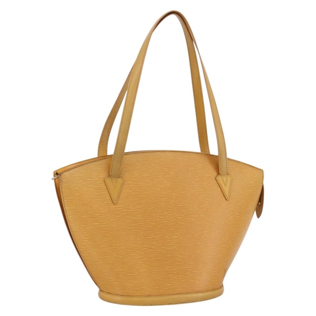 Yellow Epi Leather Saint Jacques Shopping Shoulder Bag by Louis Vuitton M52269: Yellow Epi Leather Saint Jacques Shopping Shoulder Bag by Louis Vuitton M52269 This Louis Vuitton Saint Jacques Shopping shoulder bag is crafted from signature yellow Epi leather and features a spacio