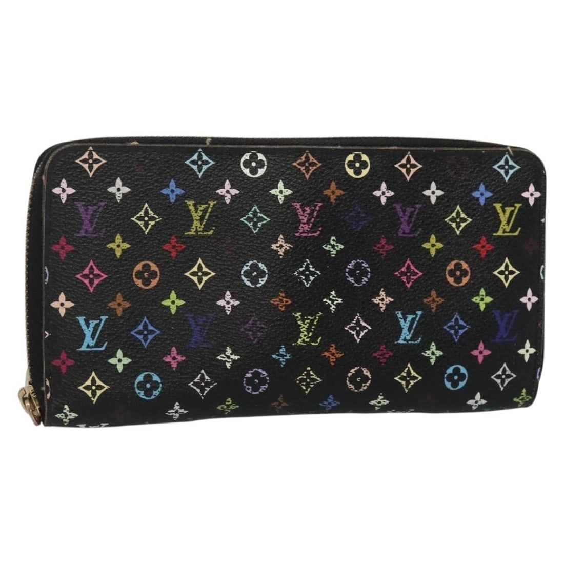 Louis Vuitton Monogram Multicolor Black Zippy Long Wallet M60243: Louis Vuitton Monogram Multicolor Black Zippy Long Wallet M60243 This Louis Vuitton Monogram Multicolor Zippy Long Wallet in black is crafted from Monogram Multicolor canvas and was made in Spain. The