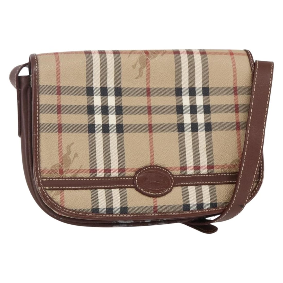 Burberrys Nova Check PVC Shoulder Bag Beige Gold Authentic: Burberrys Nova Check PVC Shoulder Bag Beige Gold Authentic This Burberrys Nova Check Shoulder Bag is crafted from durable PVC leather in a stylish beige and gold color scheme. Its compact yet