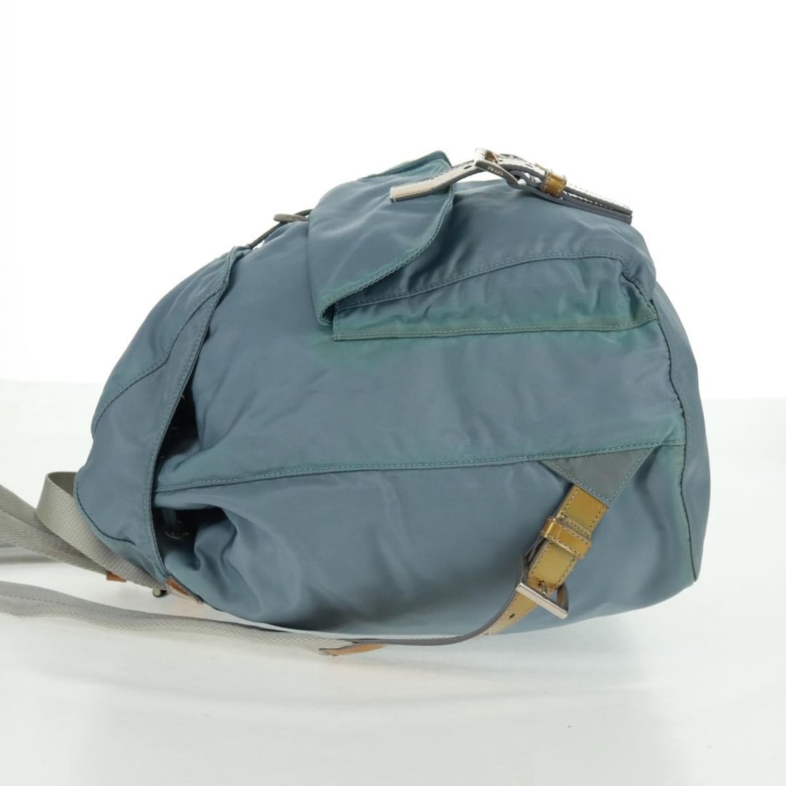 Prada nylon light blue silver backpack Italy - 3