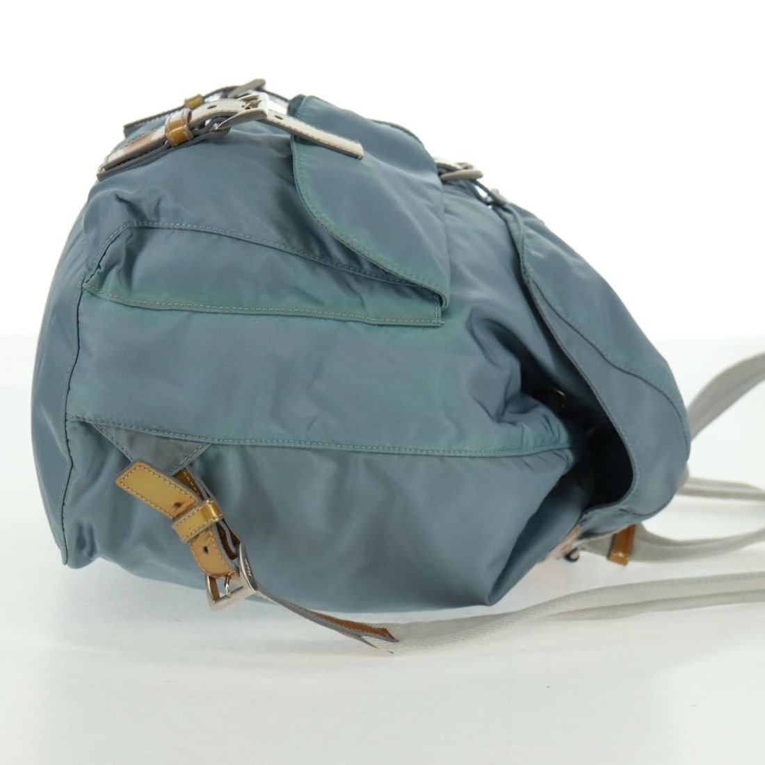 Prada nylon light blue silver backpack Italy - 4