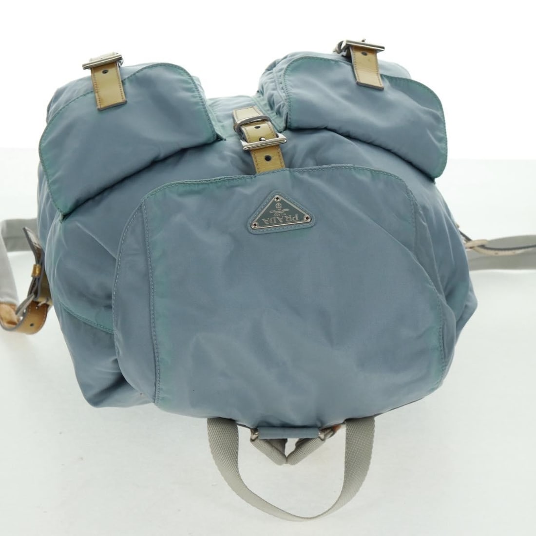 Prada nylon light blue silver backpack Italy - 6