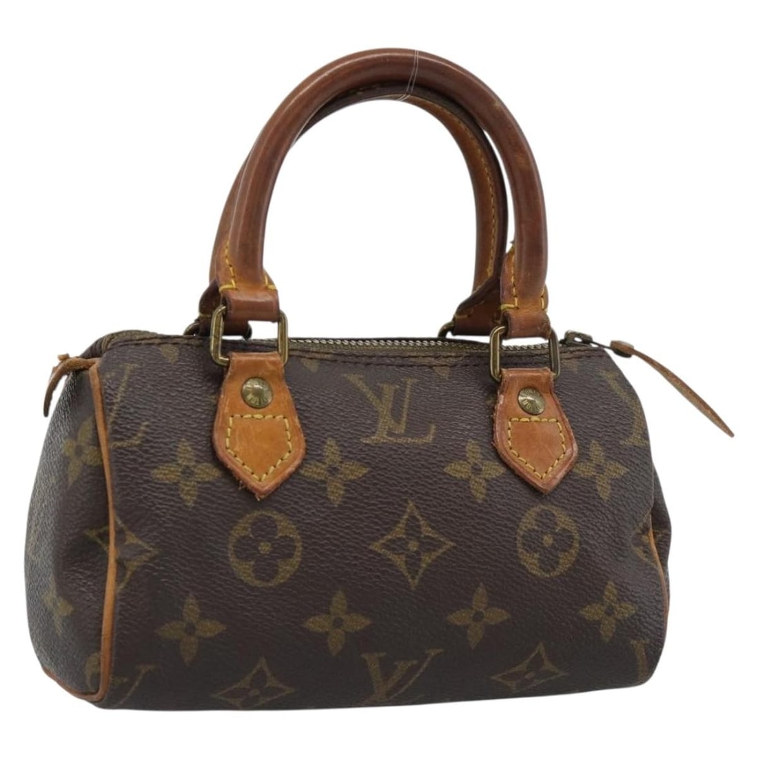 Louis Vuitton M41534 Mini Speedy Monogram Canvas Handbag: Louis Vuitton M41534 Mini Speedy Monogram Canvas Handbag Louis Vuitton Monogram Mini Speedy Hand Bag in Monogram Canvas, made in France. This hand bag is an older model with a zipper made by CLAIR, an