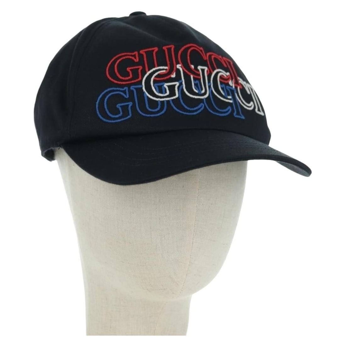 Black Canvas Gucci Cap with Dust Bag Made in Italy: Black Canvas Gucci Cap with Dust Bag Made in Italy Black Gucci cap in canvas, made in Italy, with an approximate head circumference of 59 cm (23.2 in). It comes with a dust bag. Condition is heavily u