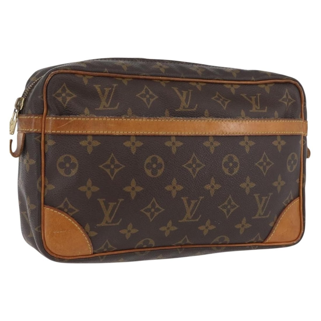 Louis Vuitton M51845 Compiegne 28 Monogram Canvas Clutch: Louis Vuitton M51845 Compiegne 28 Monogram Canvas Clutch Louis Vuitton Compiegne 28 clutch bag in Monogram Canvas, made in France. This women's clutch measures approximately 11.0 x 7.1 x 2.8 inches (2